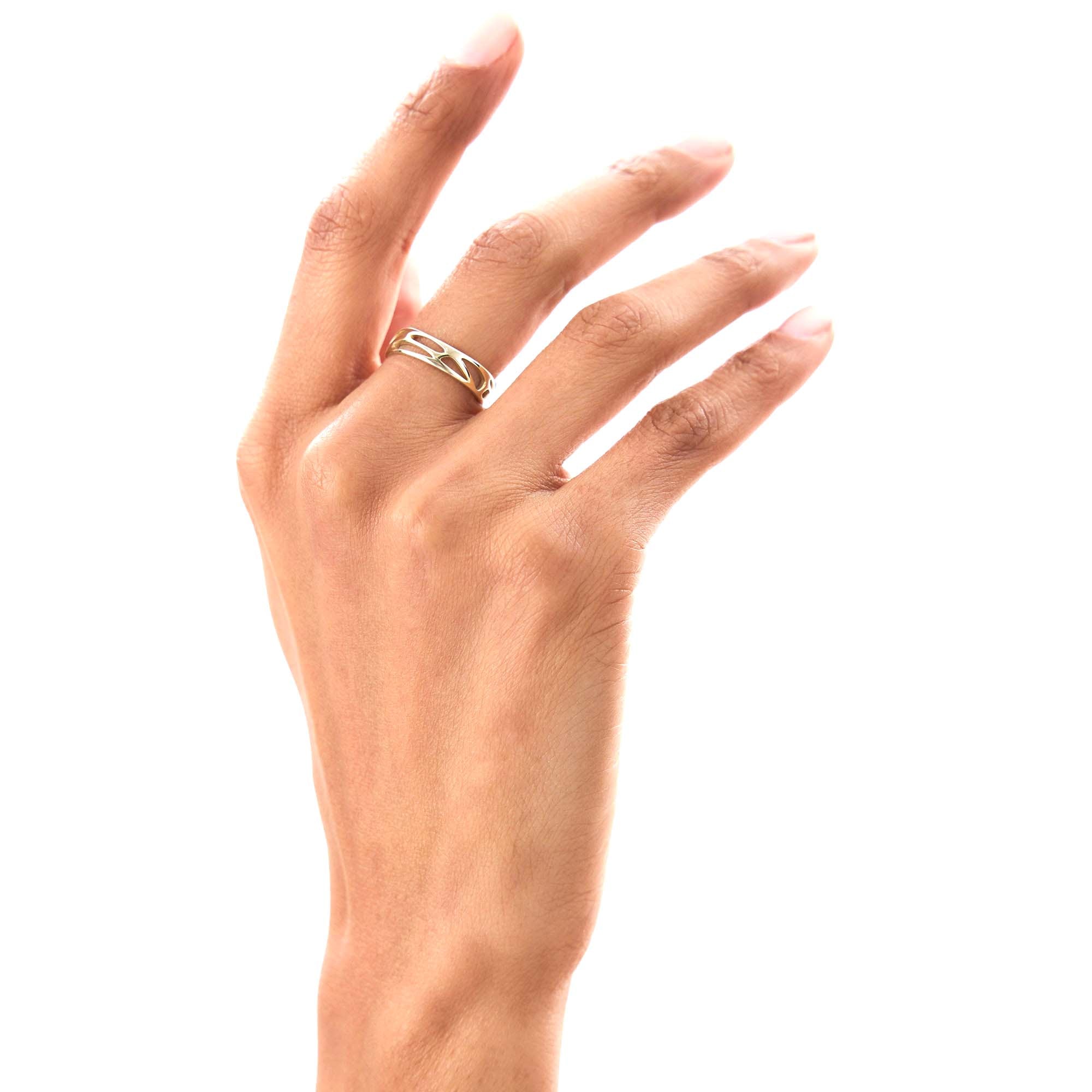 14k Gold Sculptural Band - view 2