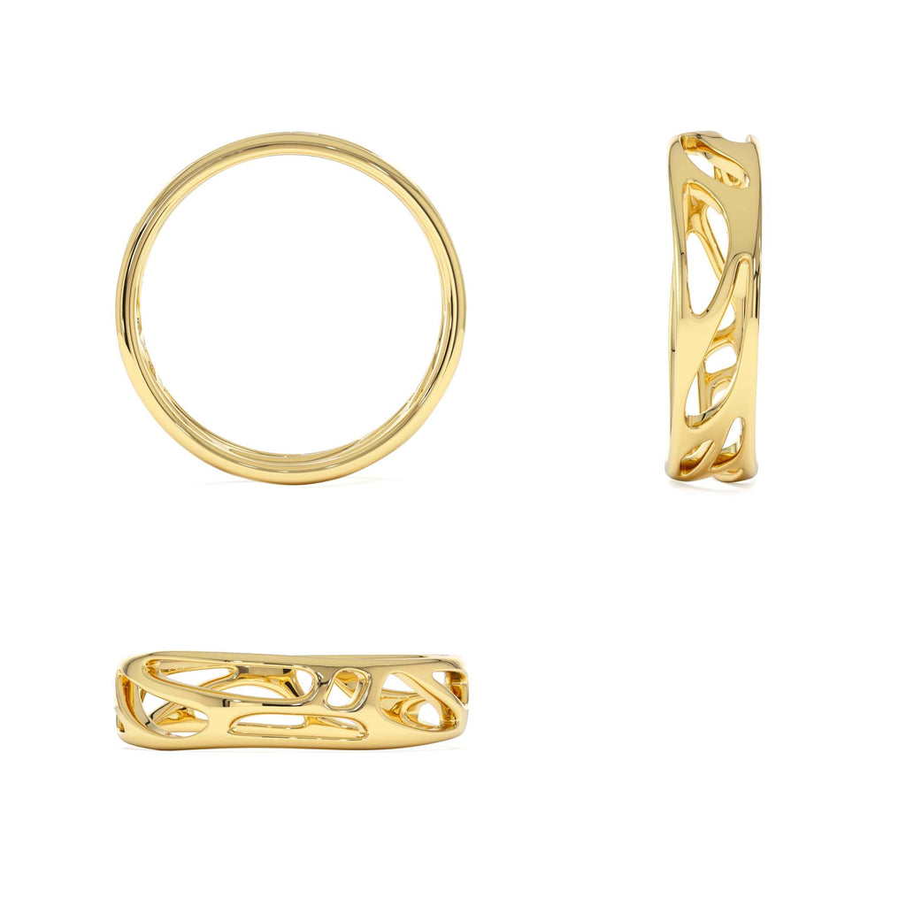 14k Gold Sculptural Band - view 6