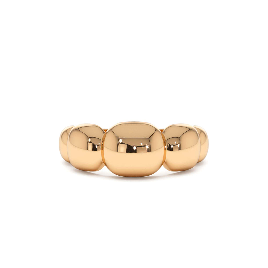 14k Gold Puffy Gold Band - view 2