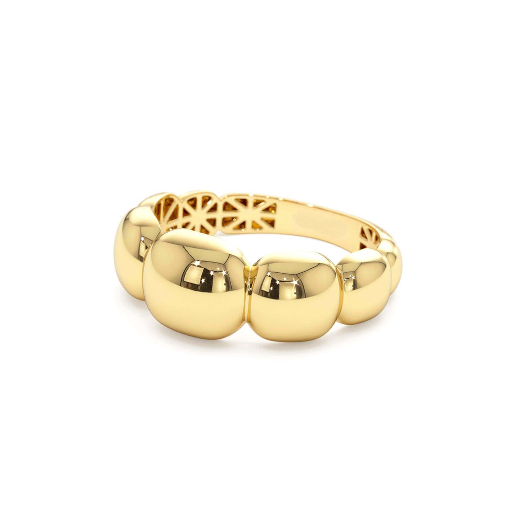 14k Gold Puffy Gold Band - view 4