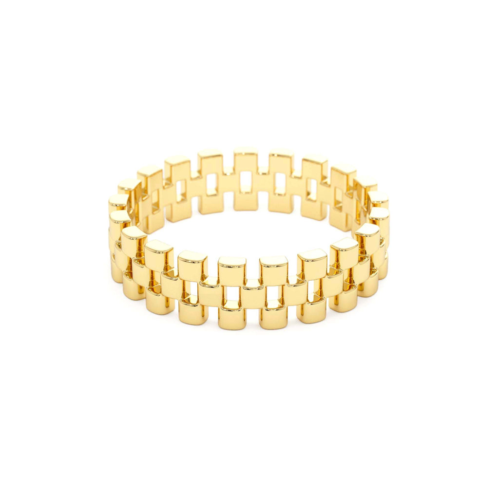 14k Gold 3 Row Link Ring - view 4