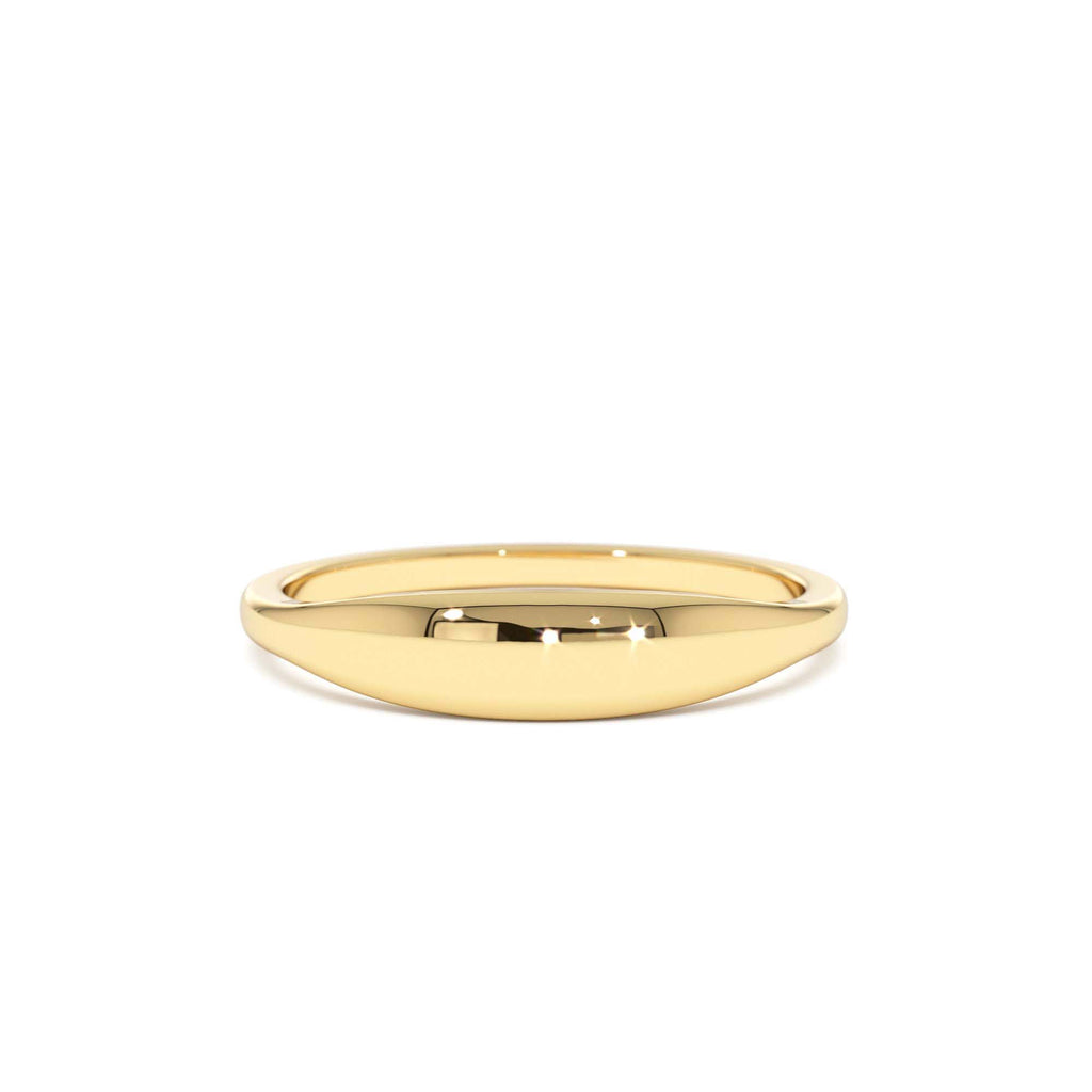 14k Gold Tapered Dome Gold Ring by Orlina Fine