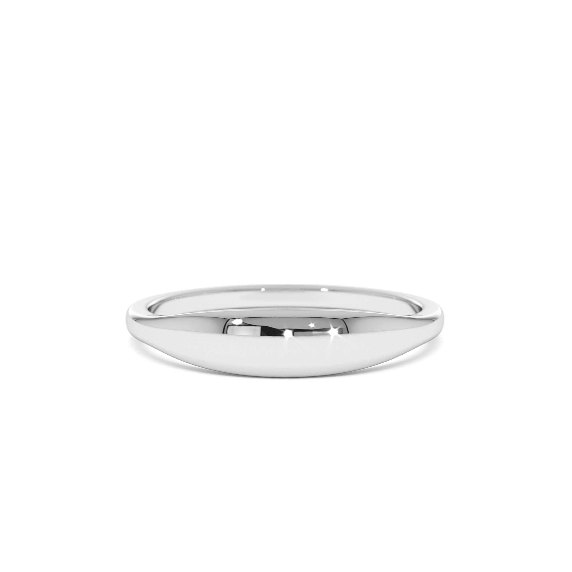 14k Gold Tapered Dome Gold Ring - view 4