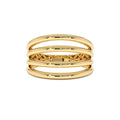 14k Gold Four Band Statement Ring by Orlina Fine