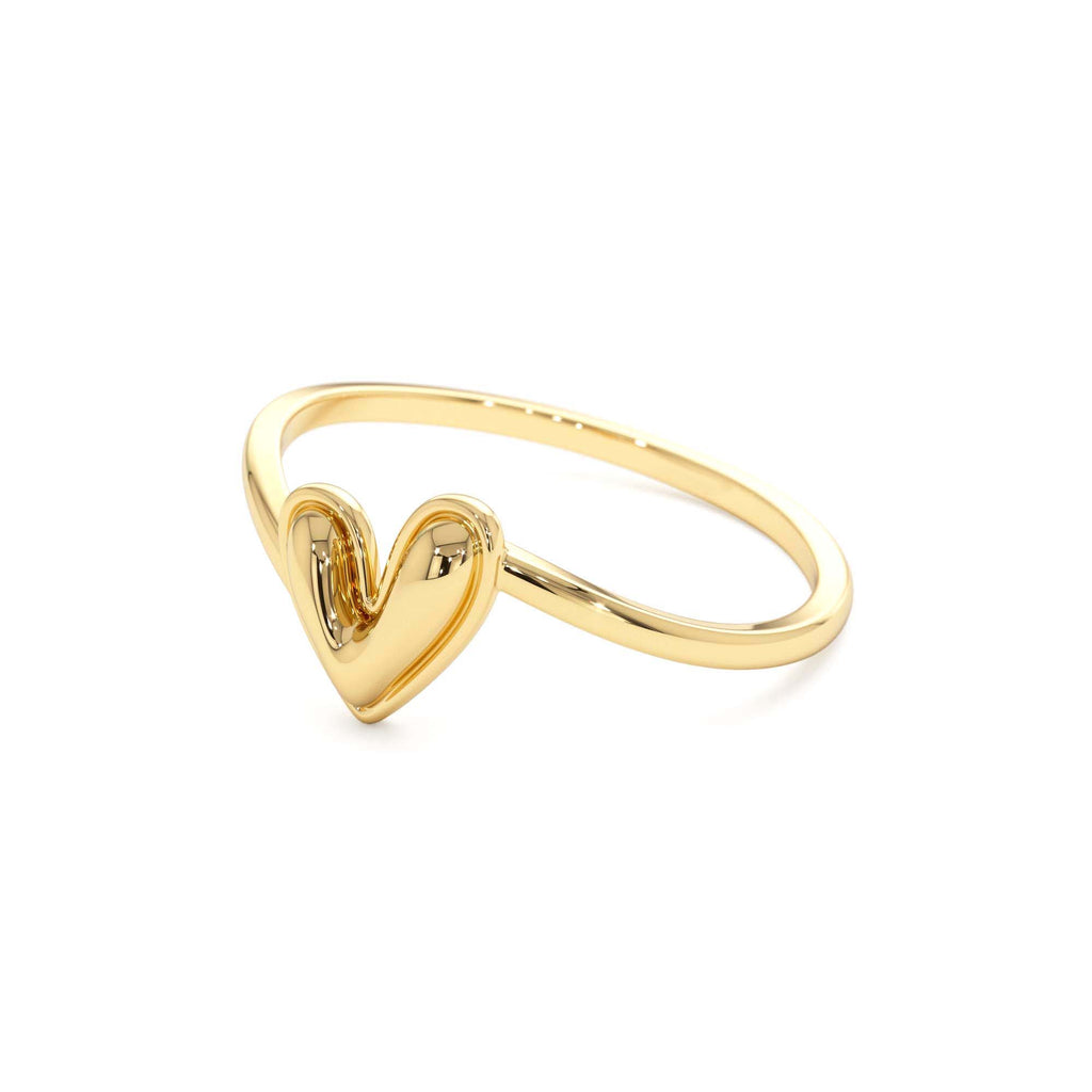 14k Gold Love Heart Ring - view 4