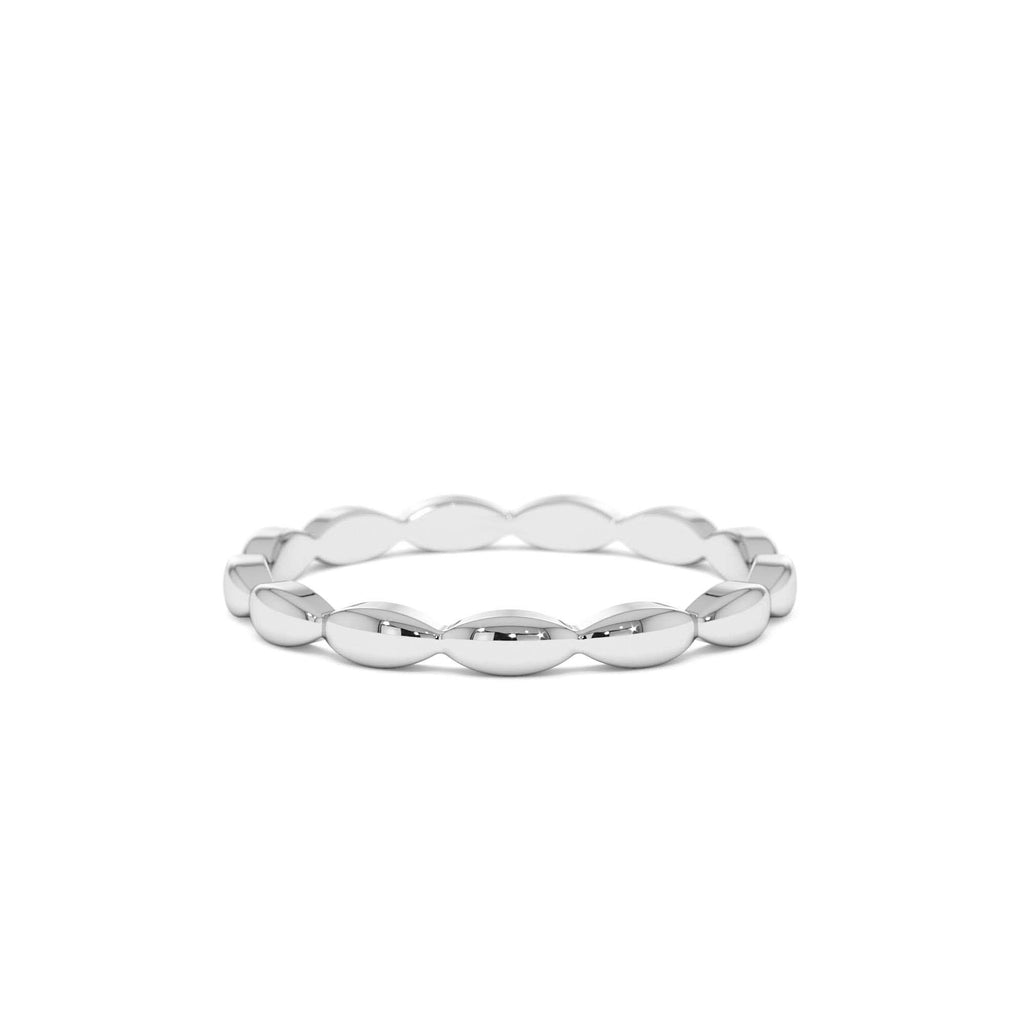 14k Plain Gold Minimalist Marquise Shape Ring - view 3