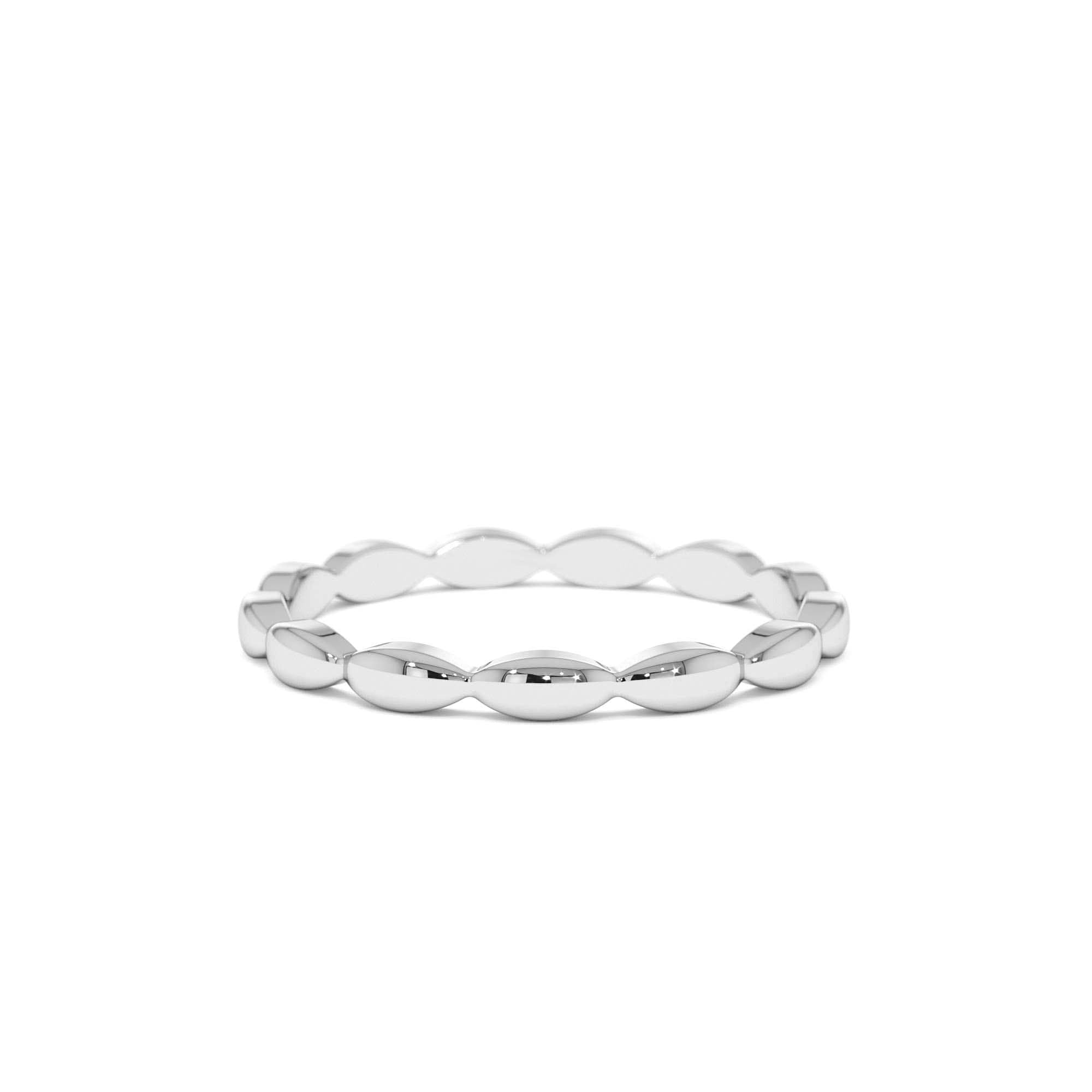 14k Plain Gold Minimalist Marquise Shape Ring - view 3