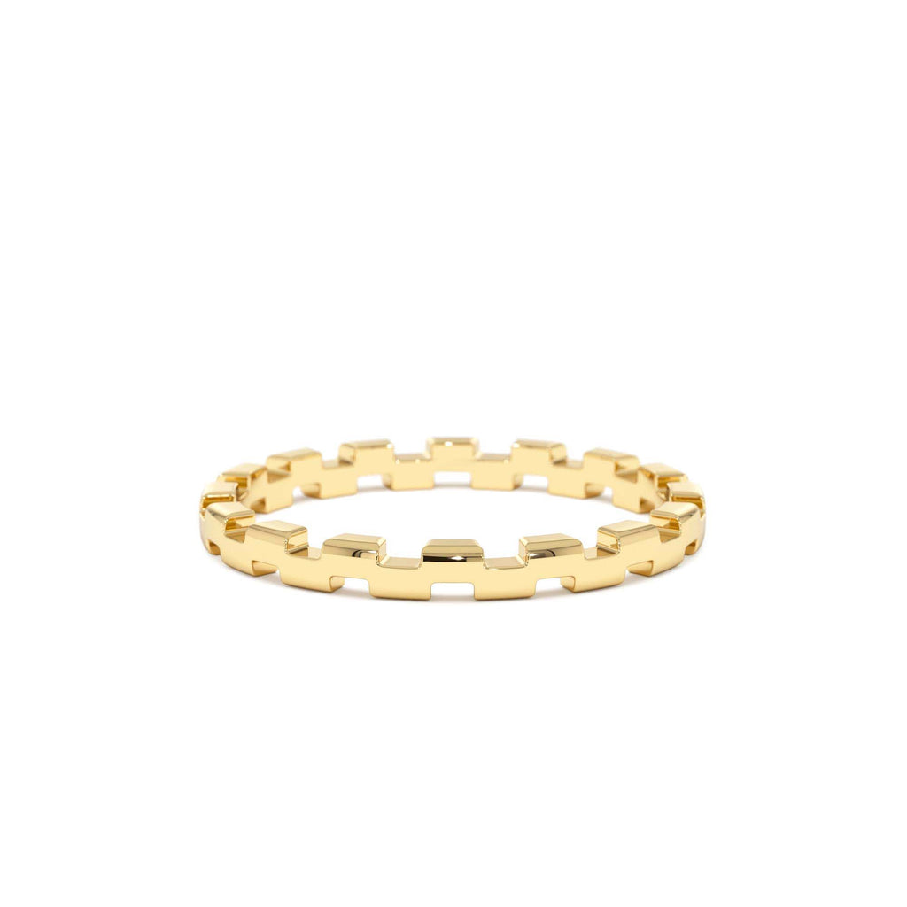 14k Gold Stackable Link Ring by Orlina Fine