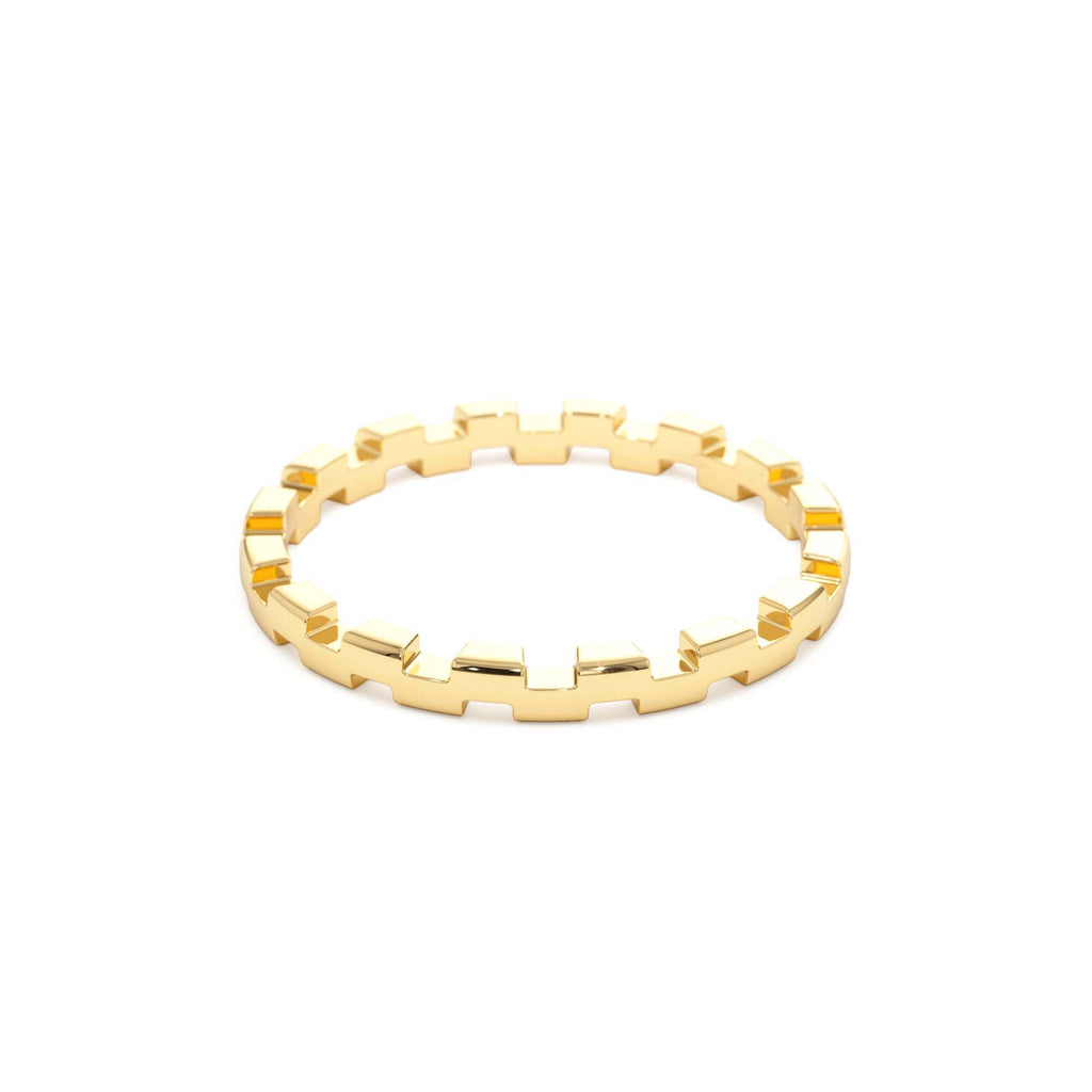 14k Gold Stackable Link Ring - view 4
