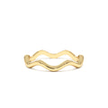14k Gold Minimalist Wave Ring by Orlina Fine