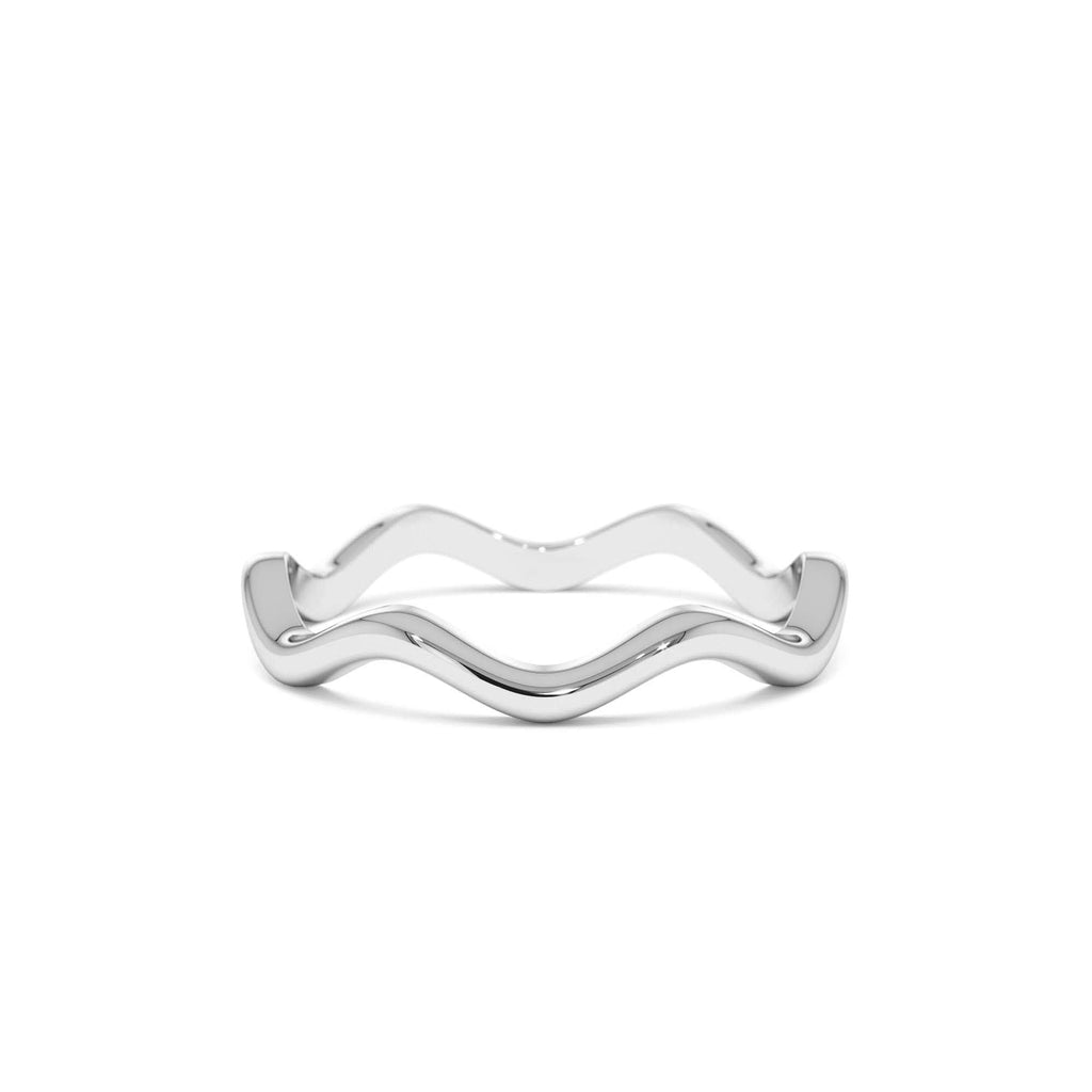 14k Gold Minimalist Wave Ring - view 3
