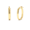 14K Gold Oval Dome Hoop Earrings by Orlina Fine