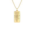 14K Lord’s Prayer Tag Pendant by Orlina Fine