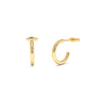 14K 2MM Dainty Gold Hoops by Orlina Fine