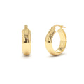 14k Gold 6MM Wide Hoops by Orlina Fine