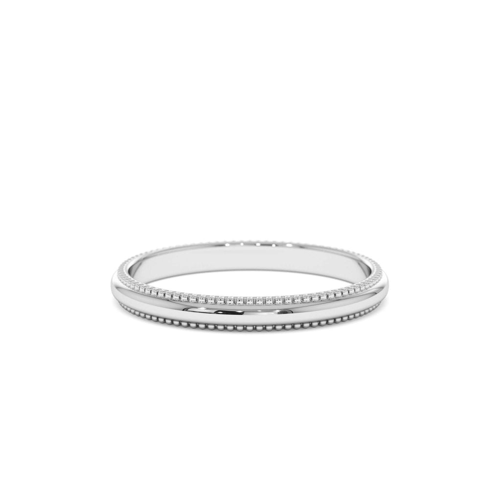14kt Milgraine Edge Wedding Band - view 3