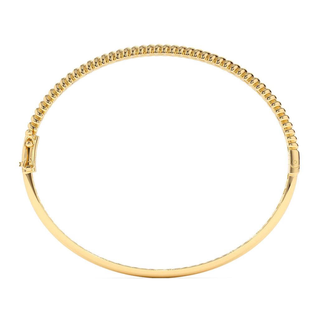 14K Gold Twist Bangle Bracelet - view 5