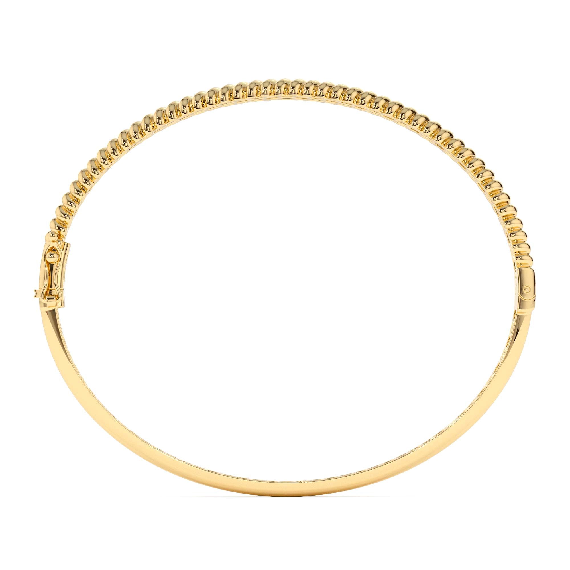 14K Gold Twist Bangle Bracelet - view 5