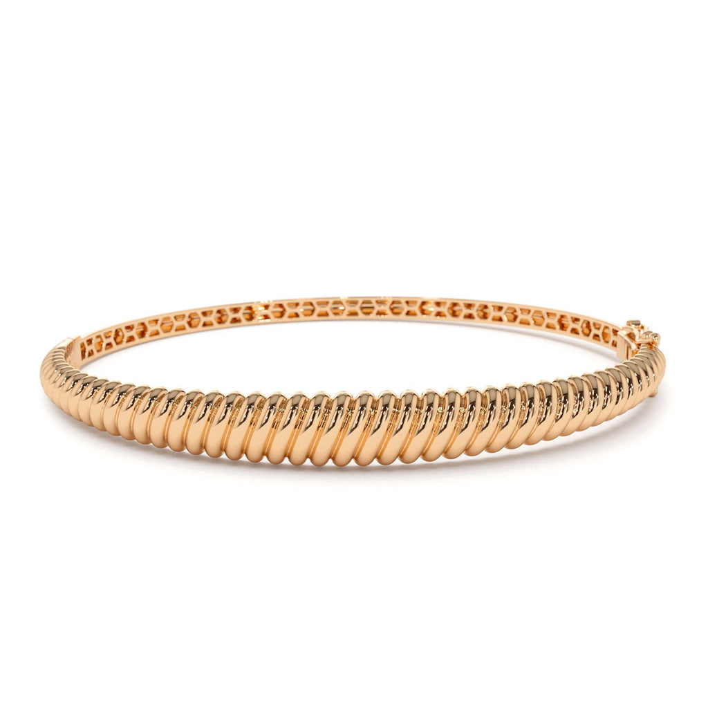 14K Gold Twist Bangle Bracelet - view 2