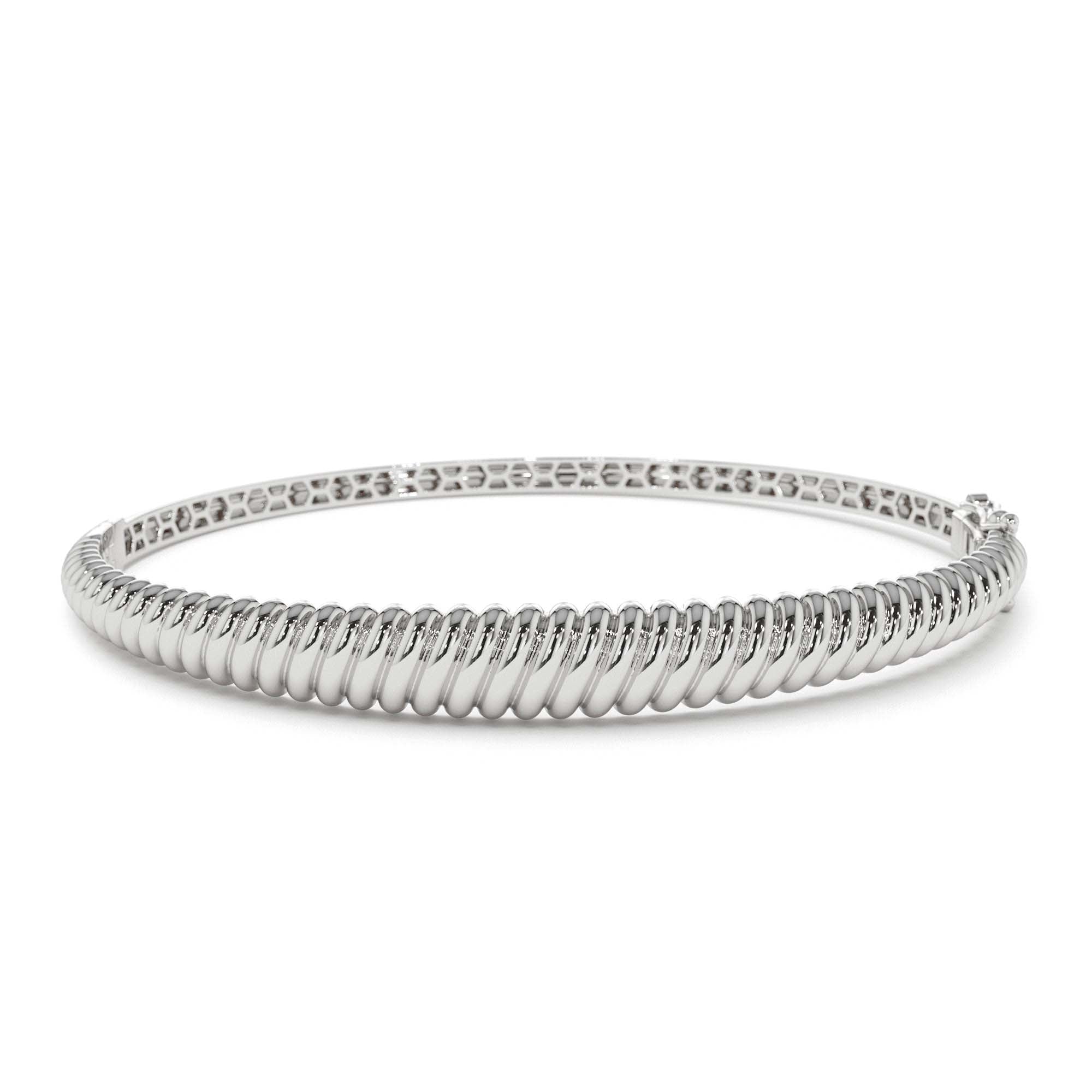 14K Gold Twist Bangle Bracelet - view 3