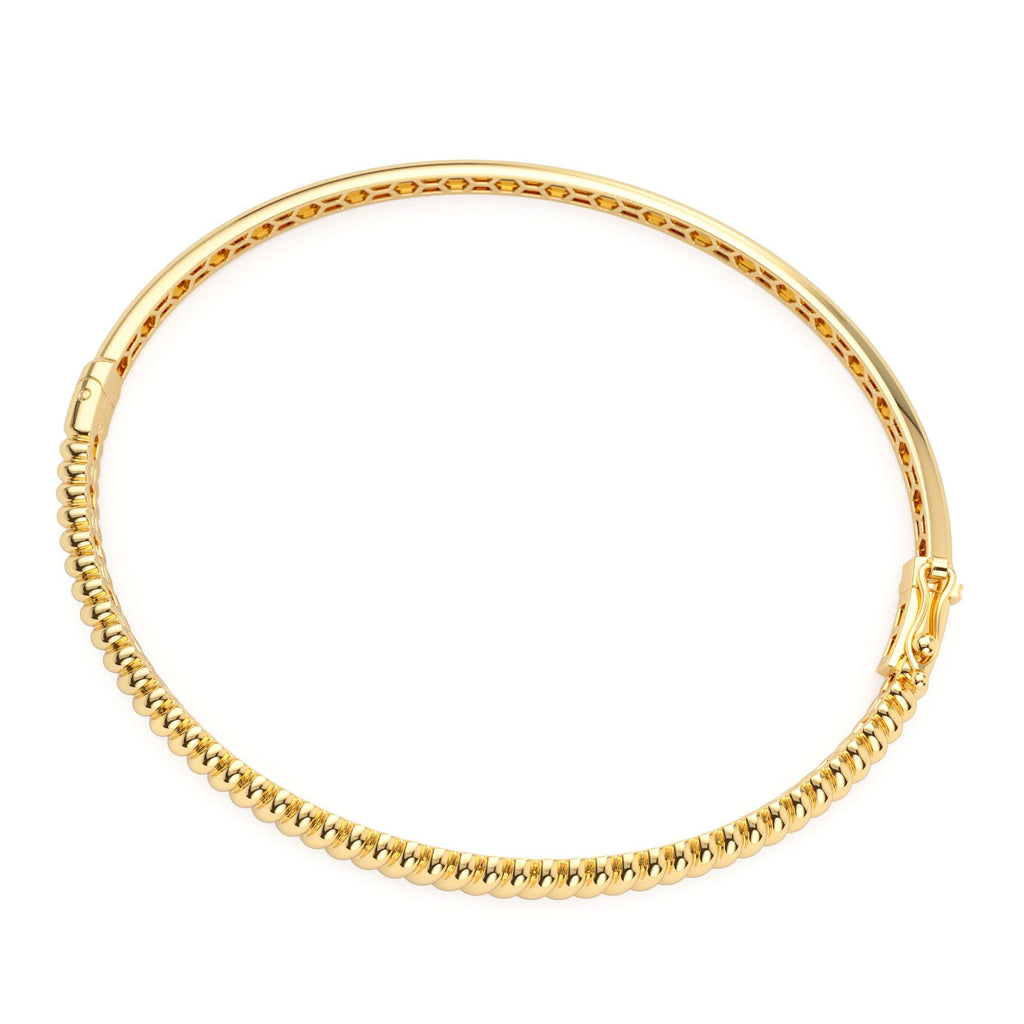 14K Gold Twist Bangle Bracelet - view 4