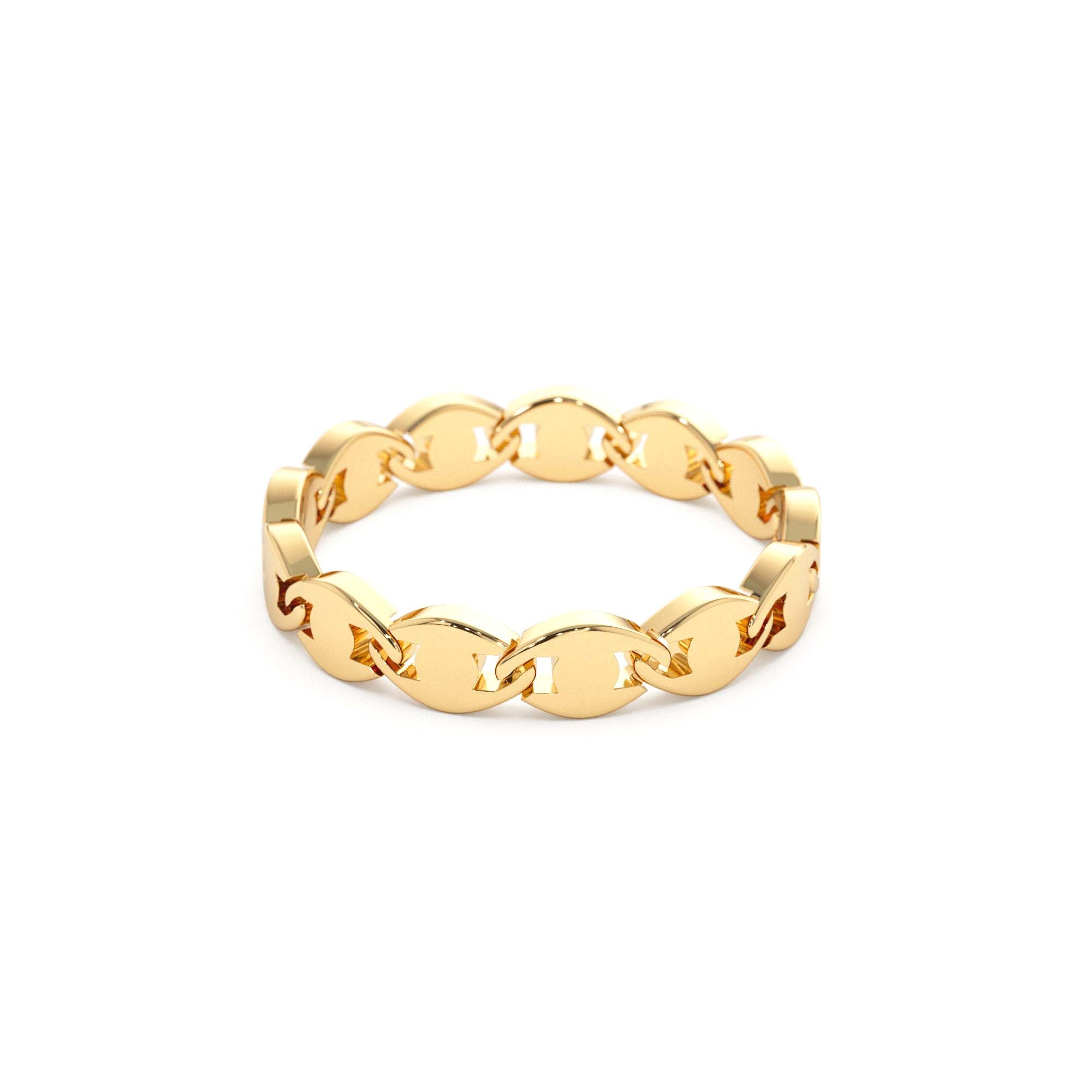 14K Chain Link Ring - view 4