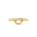 14k Love Knot Diamond Ring by Orlina Fine