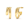 14k Modern Double Hoop Earrings by Orlina Fine