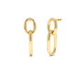 14k Double Link Dangle Earrings by Orlina Fine