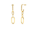 14k Dangle Link Chain Earrings by Orlina Fine