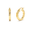 14k Bold Braided Hoop Earrings for Women by Orlina Fine
