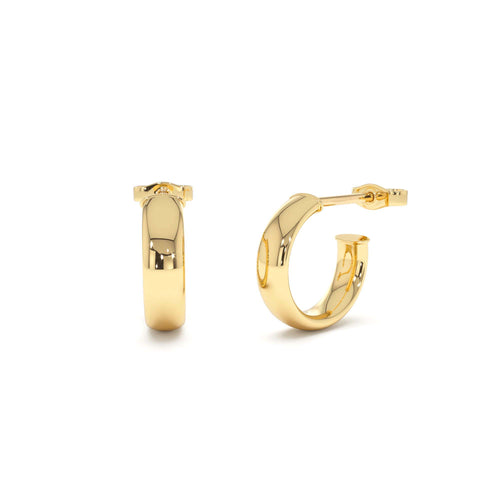 14k 3.85MM C Hoop Earrings by Orlina Fine