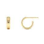 14k 3.85MM C Hoop Earrings - view 2