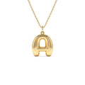 14K 20MM Balloon Initial Letter Pendant by Orlina Fine