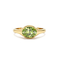 14K Oval Shape Prong Setting Peridot Ring by Orlina Fine