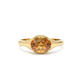 14K Oval Shape Prong Setting Citrine Ring by Orlina Fine