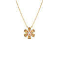 14K Gold Citrine Flower Necklace by Orlina Fine