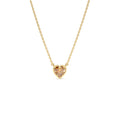14K Gold Heart Shaped Citrine Layering Necklace by Orlina Fine