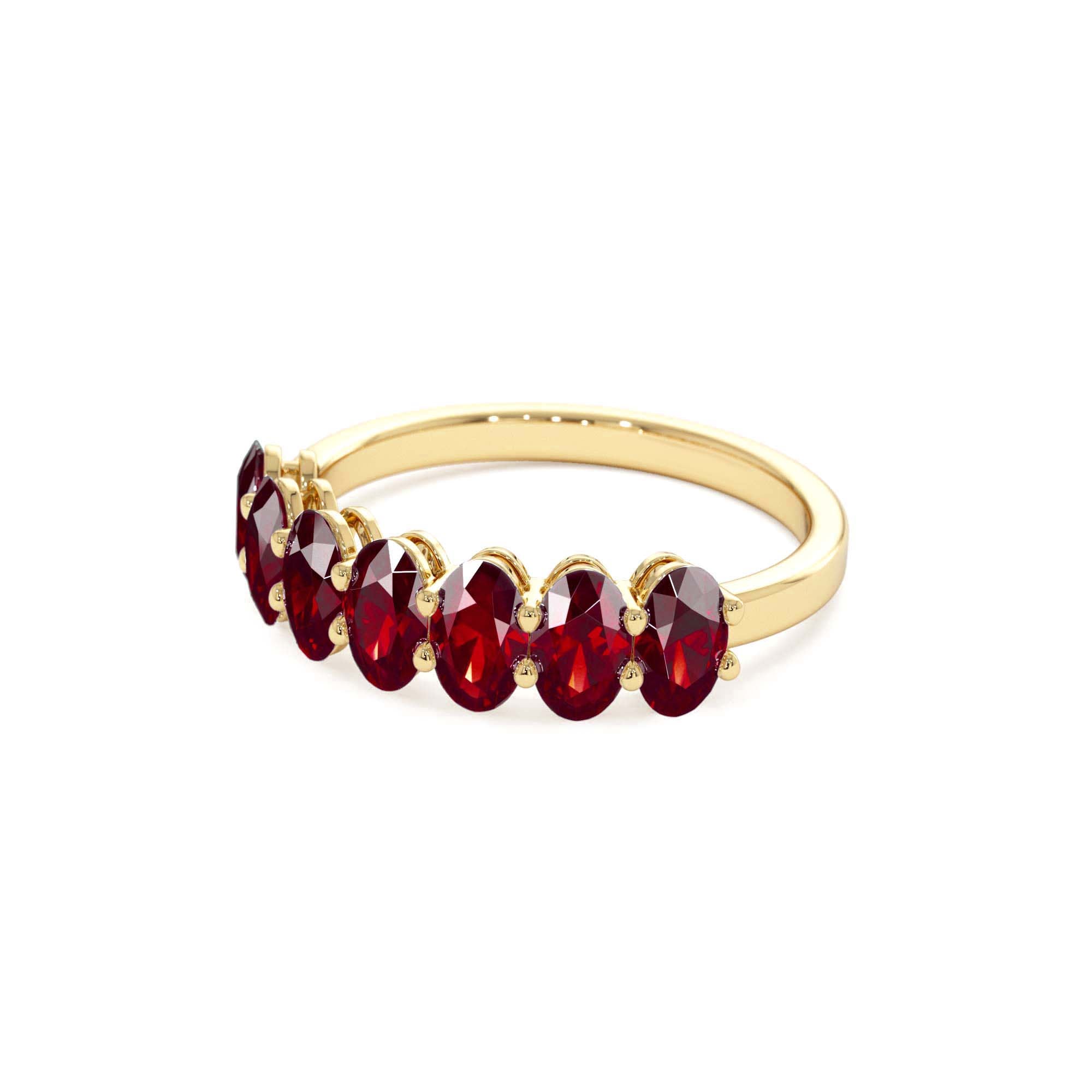 14k Oval Shaped Basket Setting Ruby Ring - view 3