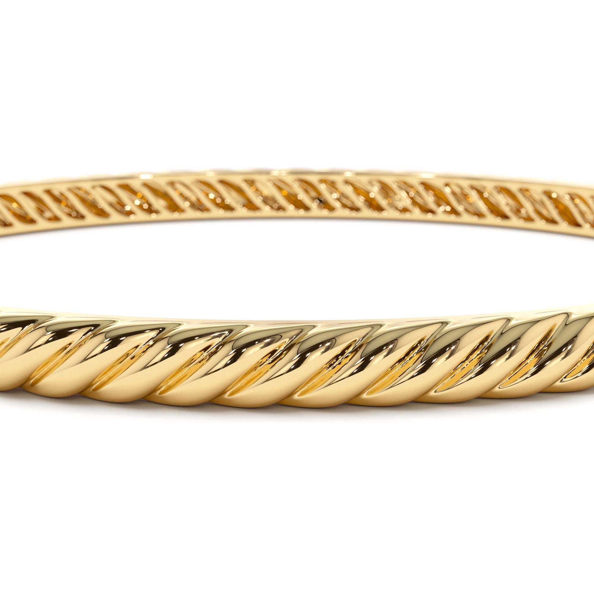 14K Baguette Diamond Bar Curb Link Bracelet - view 5