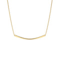 14k Gold Curved Bar Necklace by Orlina Fine