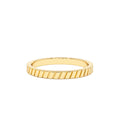 14k Diagonal Fluted Band Ring by Orlina Fine