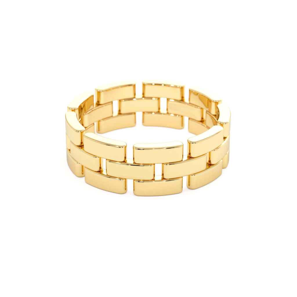 14k Wide Chain Link Ring - view 4