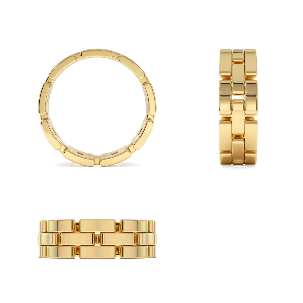 14k Wide Chain Link Ring - view 5