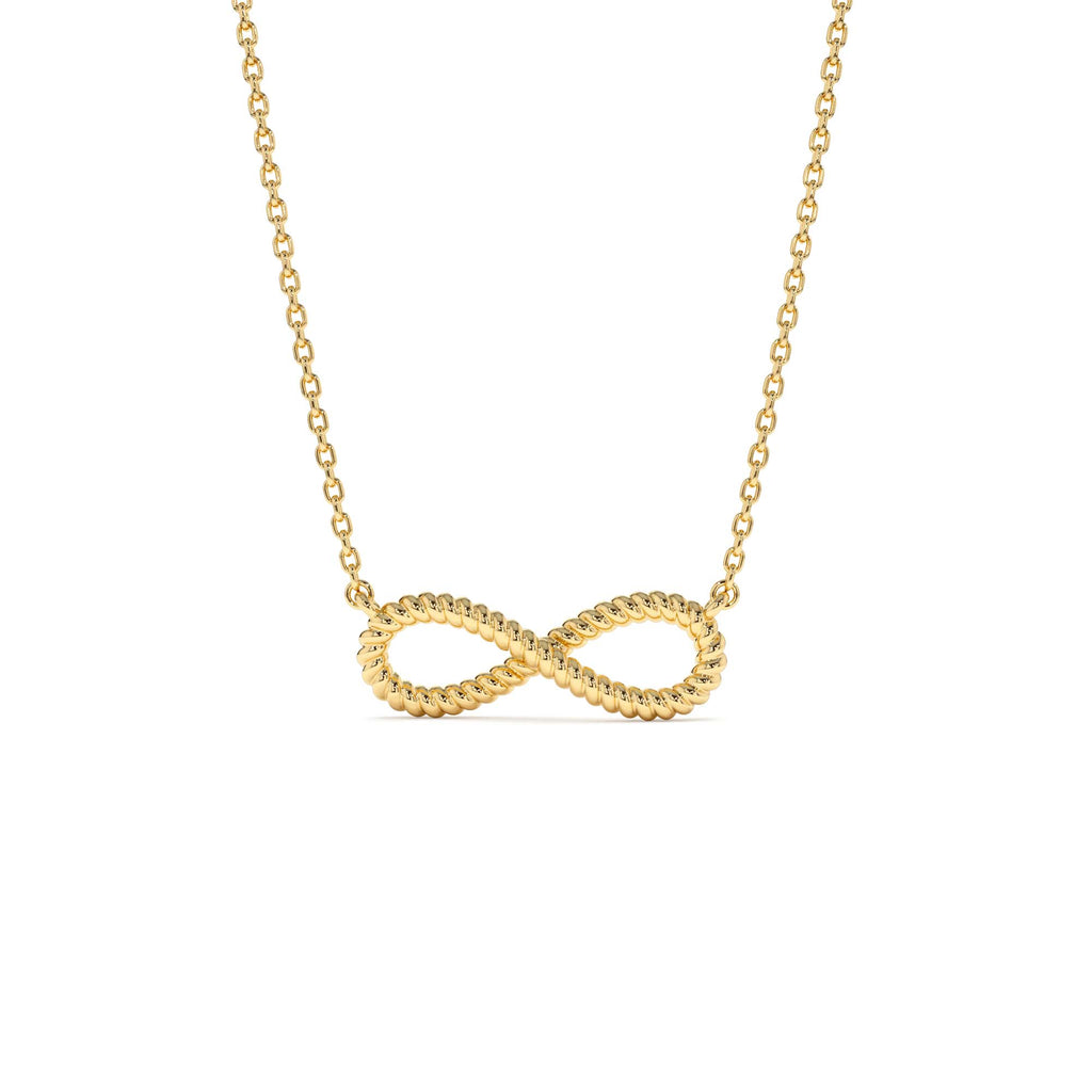 14k Twist Rope Infinity Necklace by Orlina Fine