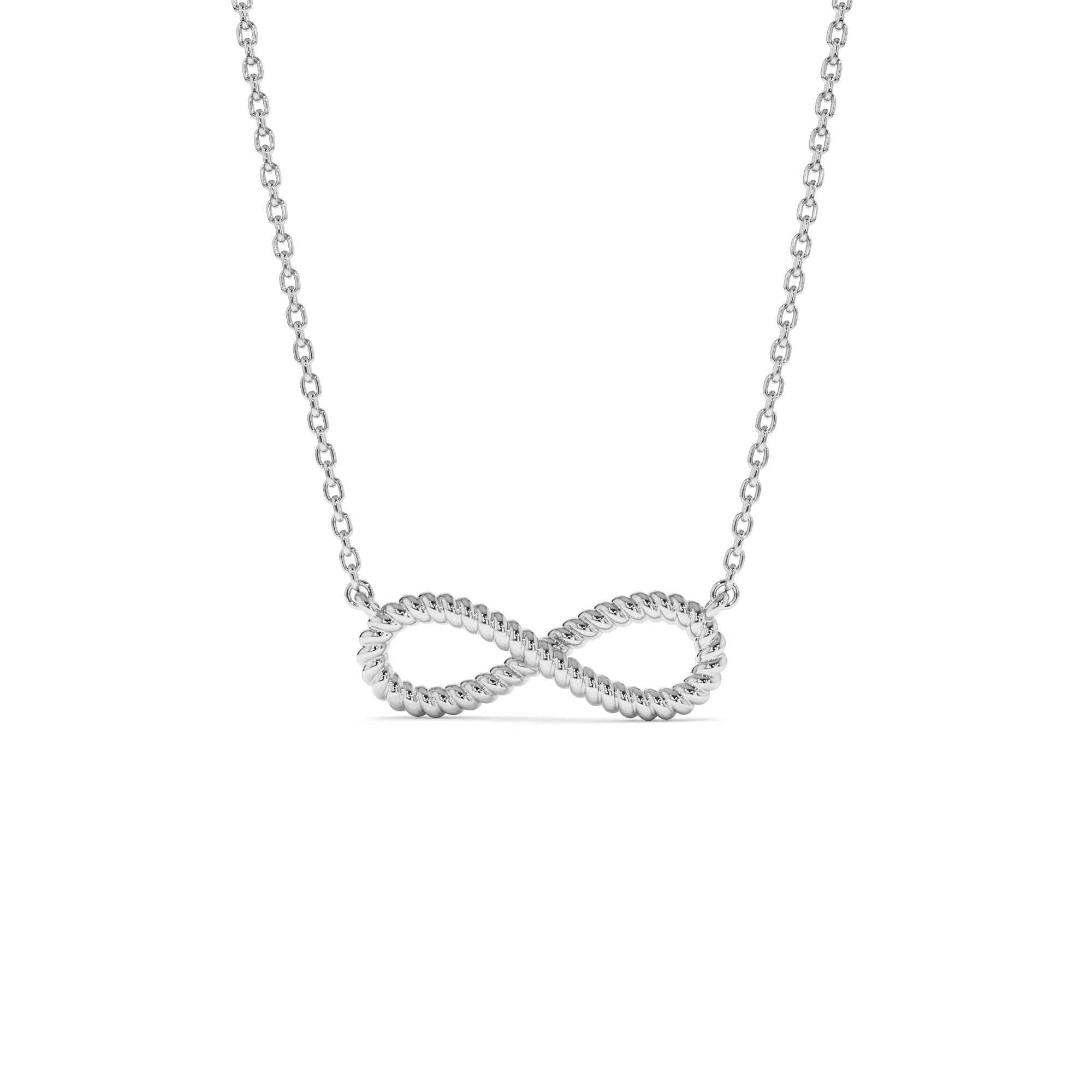 14k Twist Rope Infinity Necklace - view 2