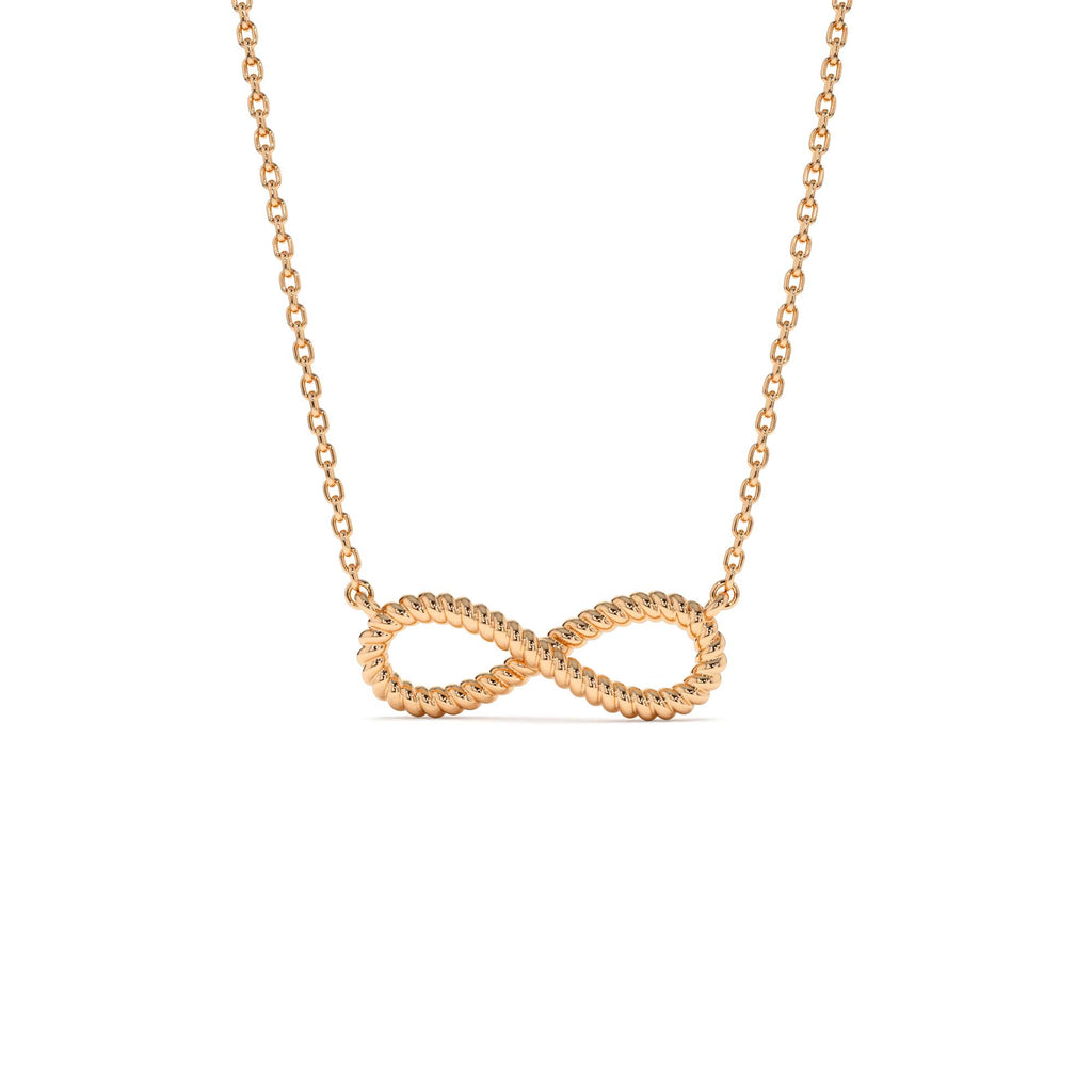 14k Twist Rope Infinity Necklace - view 3