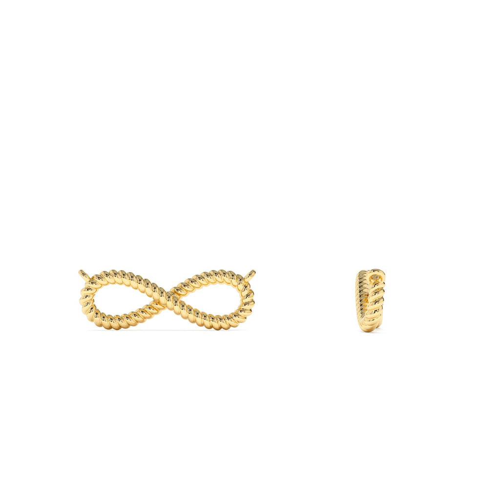 14k Twist Rope Infinity Necklace - view 4