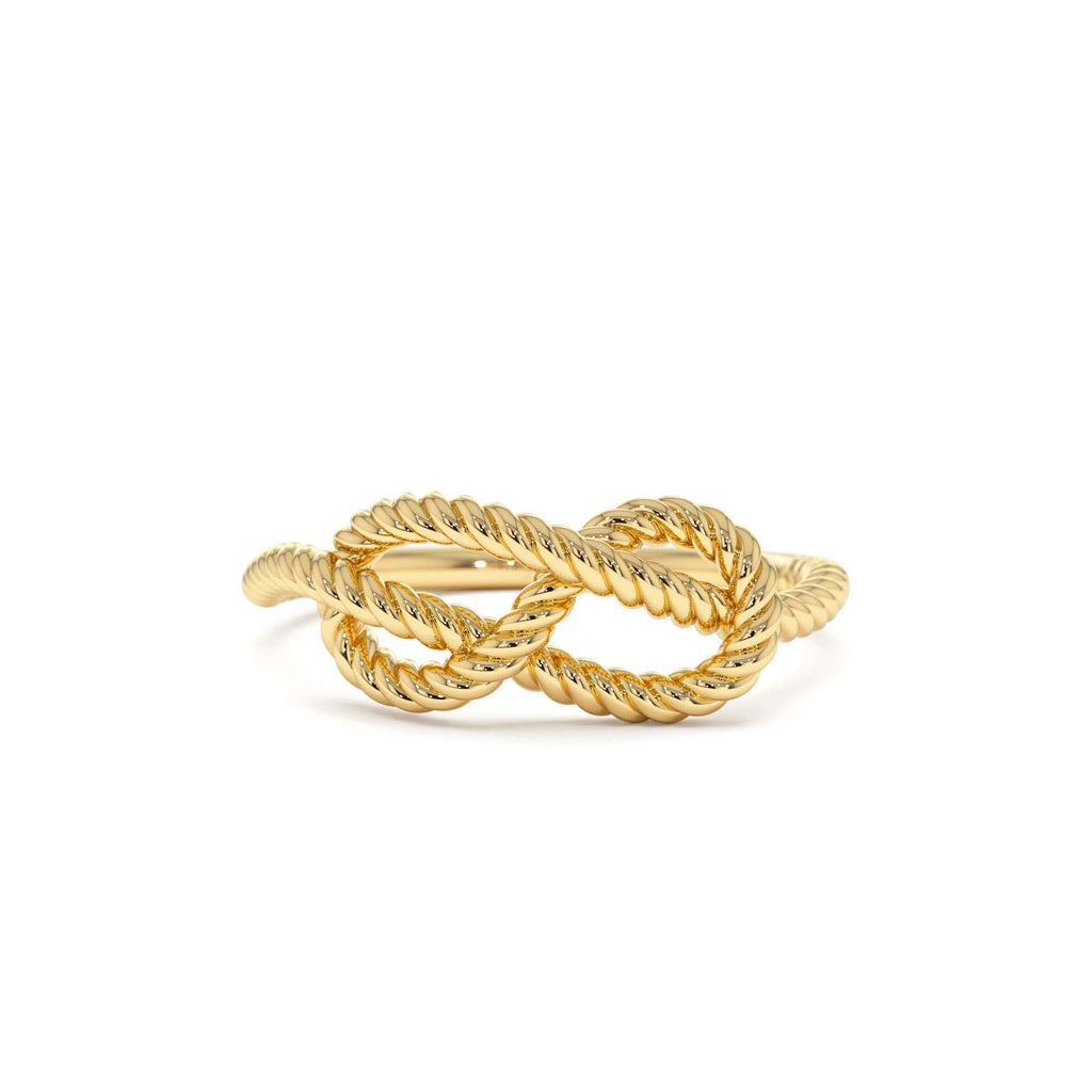 14K Twist Rope Infinity Knot Ring by Orlina Fine