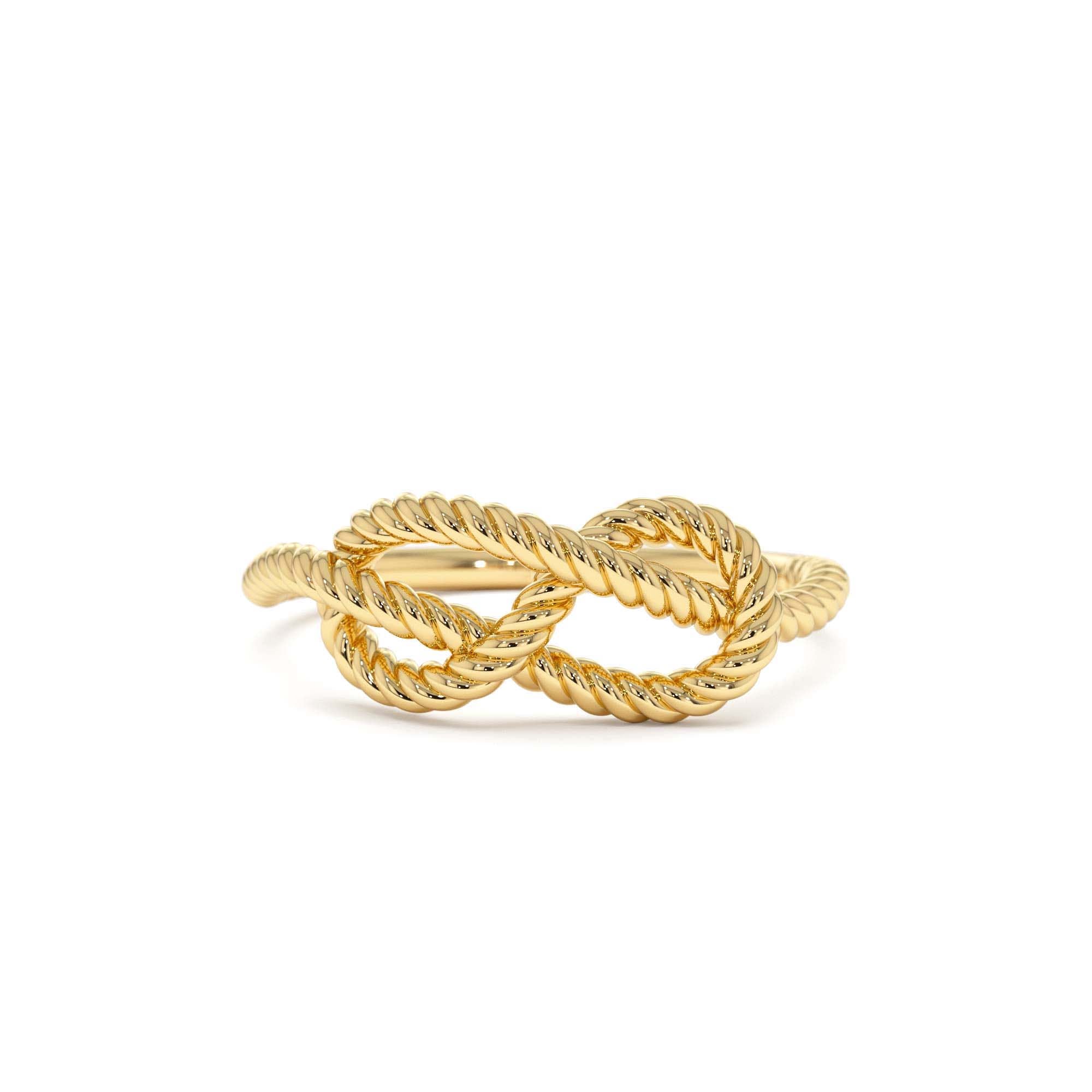 14K Twist Rope Infinity Knot Ring by Orlina Fine